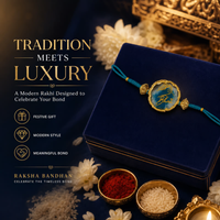 Natural Stone Handcrafted Raksha Bandhan Rakhi | Premium Crystal Rakhi Bracelet for Brother | Elegant Festive Thread