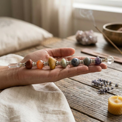 Seven Chakra Tumbled Stone Wellness Stick – Chakra Balancer & Energy Healing Tool
