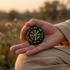 Rune Vegvisir on Jade