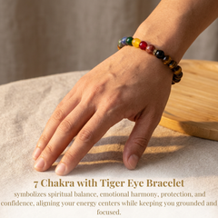 7 Chakra with Tiger Eye Bracelet