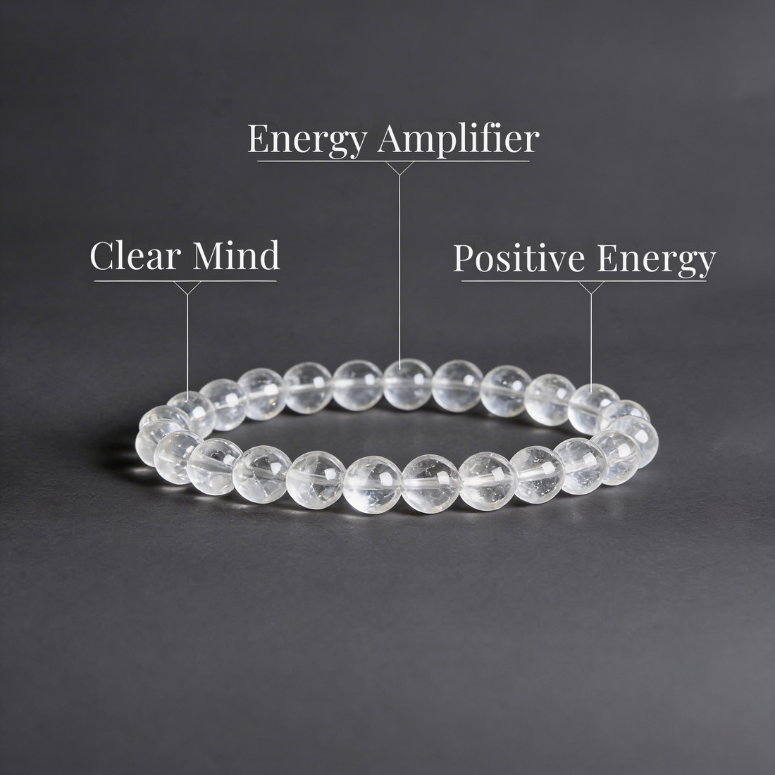 Clear Crystal Quartz Bracelet in Diamond Cut