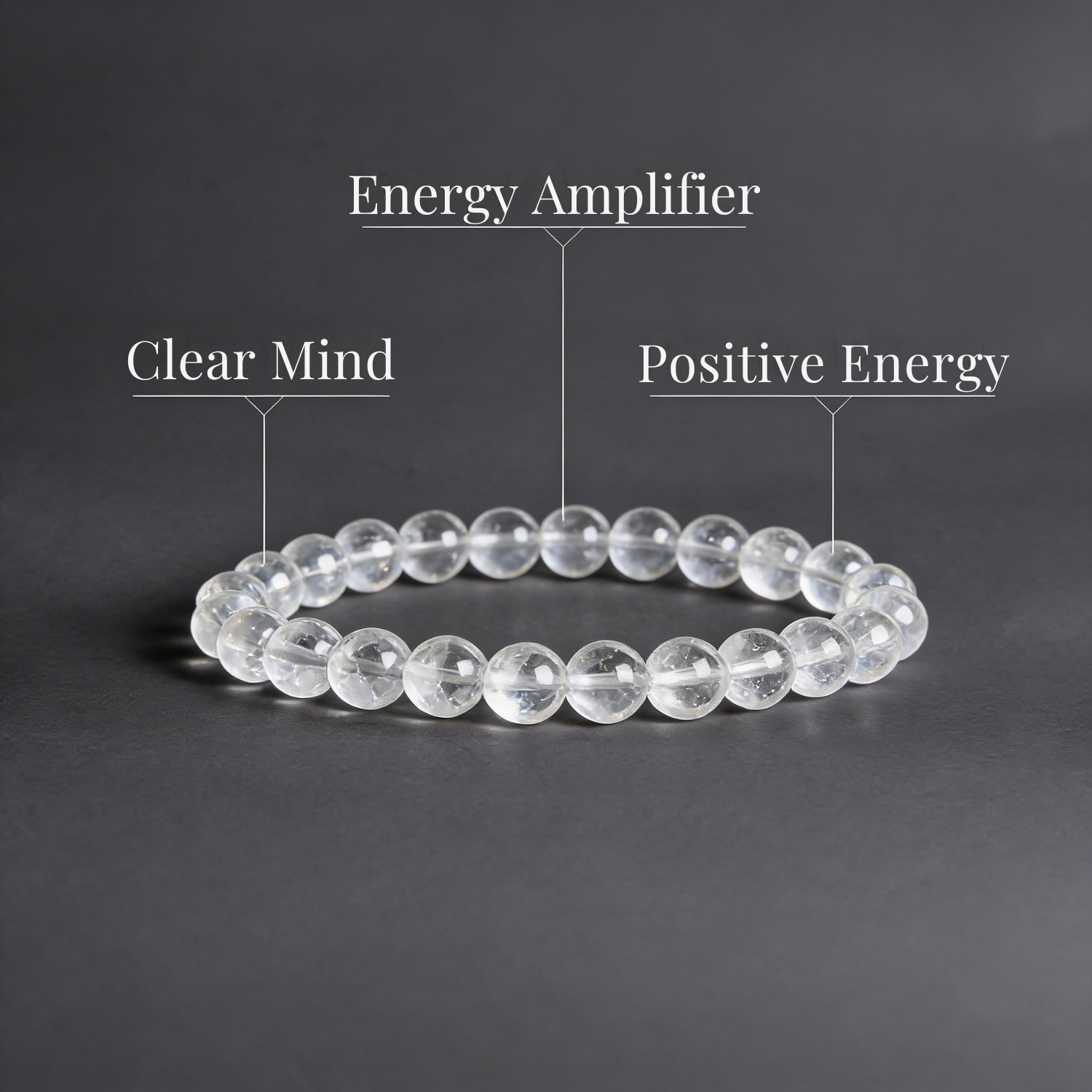 Clear Crystal Quartz Bracelet in Diamond Cut