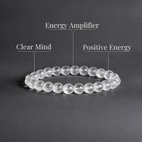 Clear Crystal Quartz Bracelet in Diamond Cut