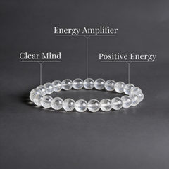 Clear Crystal Quartz Bracelet in Diamond Cut