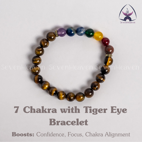7 Chakra with Tiger Eye Bracelet
