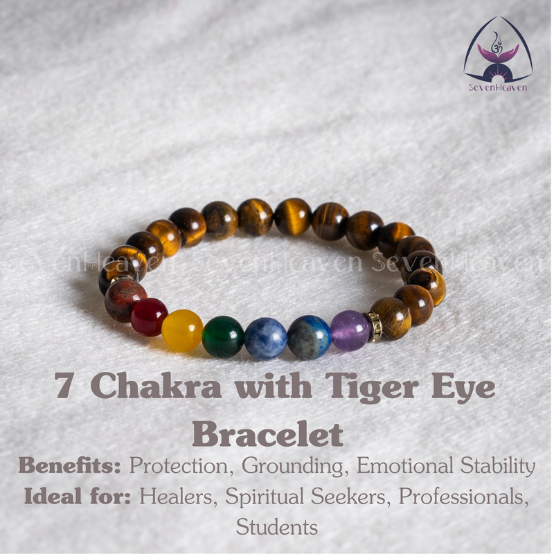 7 Chakra with Tiger Eye Bracelet