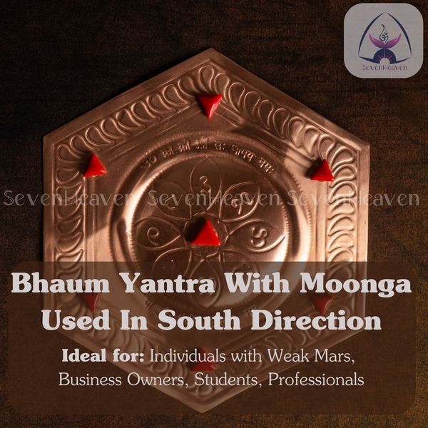 Bhaum Yantra with Moonga used in South direction