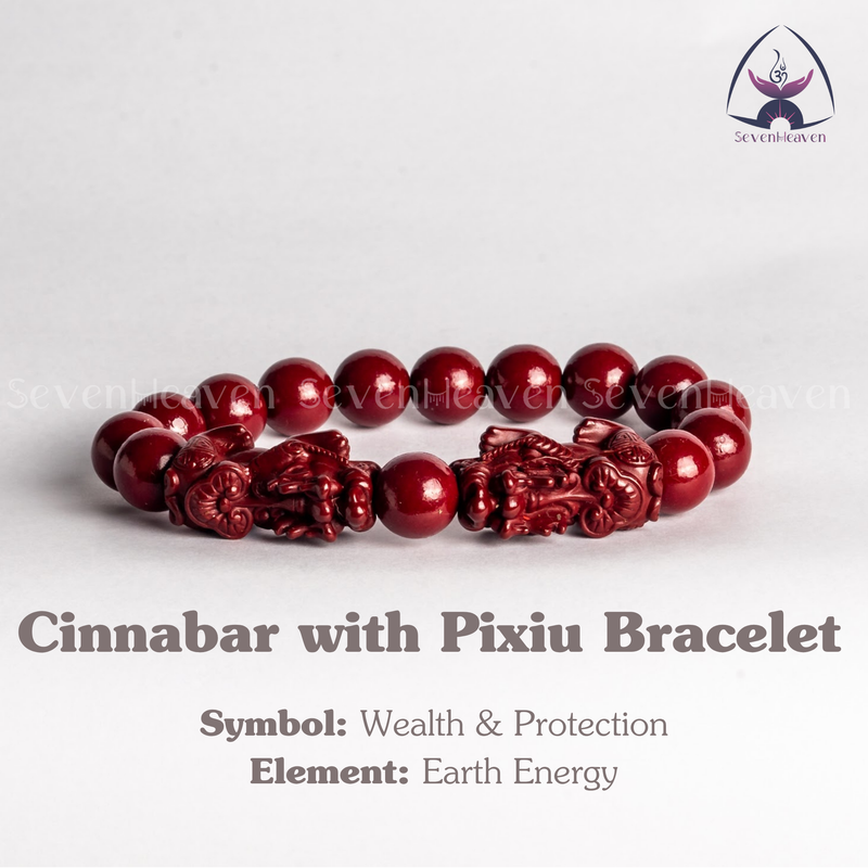 Cinnabar with Pixiu Bracelet
