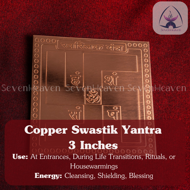 Copper Swastik Yantra 3 Inches
