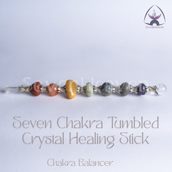 Seven Chakra Tumbled Crystal Healing Stick