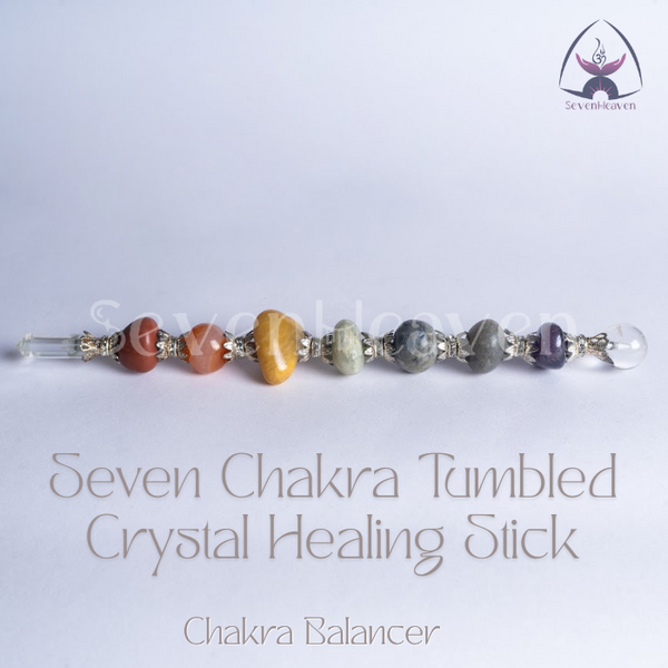 Seven Chakra Tumbled Crystal Healing Stick