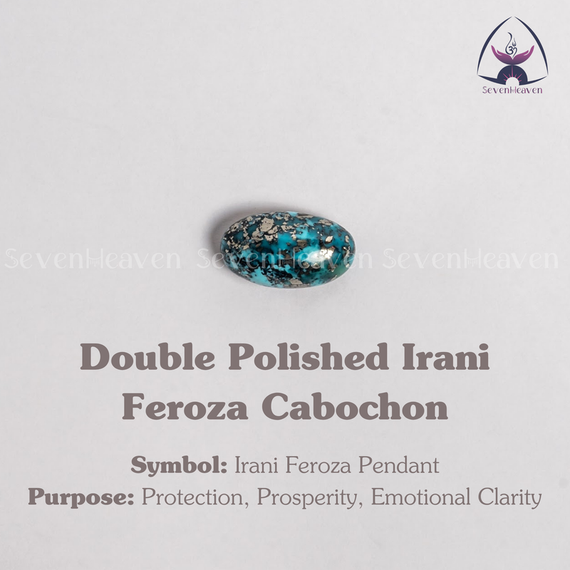 Double Polished Irani Feroza Cabochon