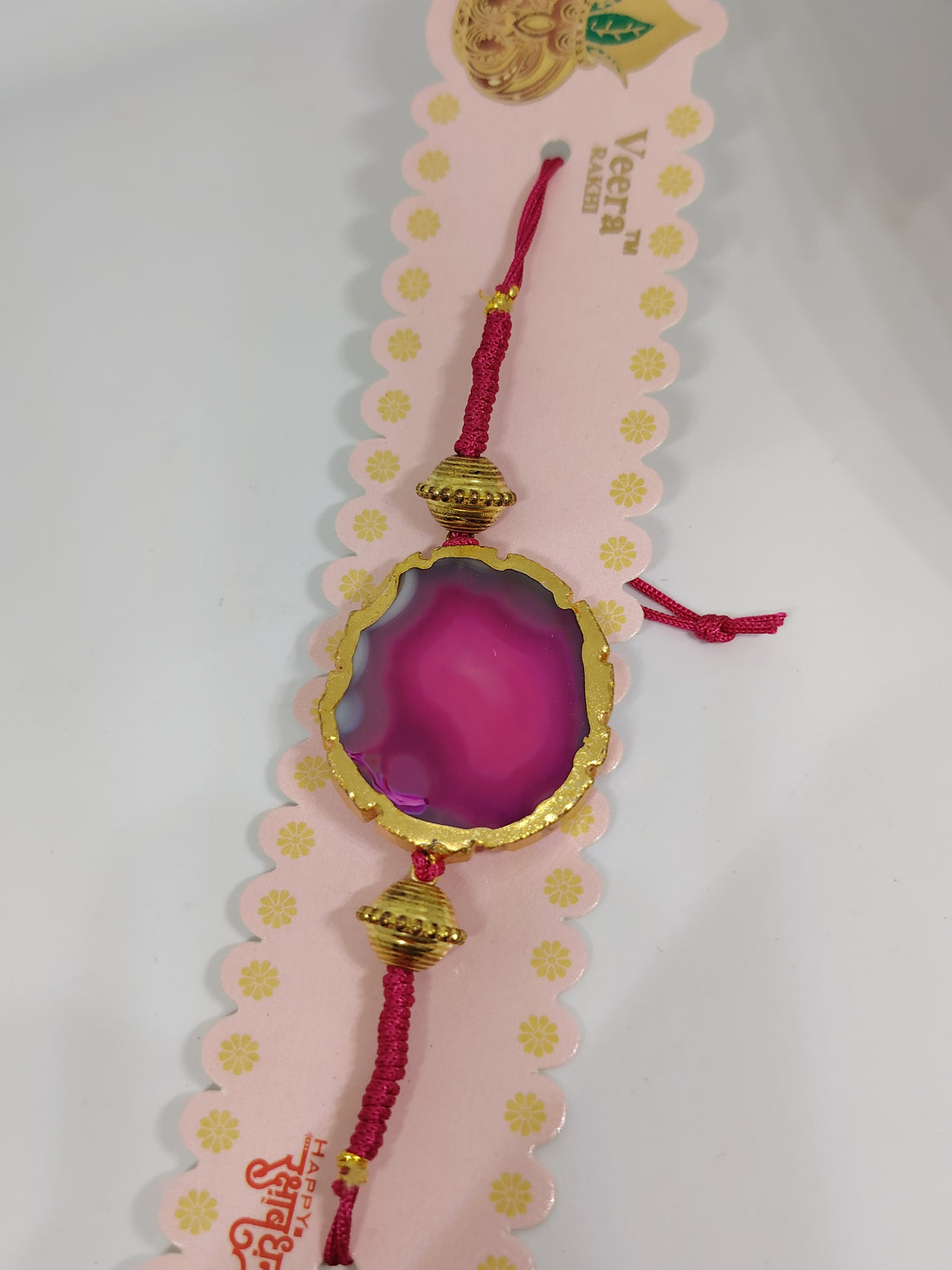 Premium Krishna Crystal Rakhi Bracelet for Brother | Natural Crystal Stone Raksha Bandhan Rakhi | Handcrafted Design with Elegant Finish