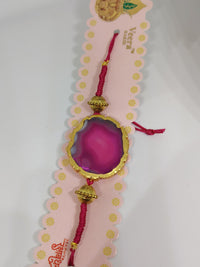 Premium Krishna Crystal Rakhi Bracelet for Brother | Natural Crystal Stone Raksha Bandhan Rakhi | Handcrafted Design with Elegant Finish