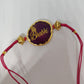 Premium Purple Crystal Rakhi Bracelet for Bhabhi | Natural Crystal Stone Raksha Bandhan Rakhi | Handcrafted Design with Elegant Finish
