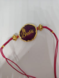 Premium Purple Crystal Rakhi Bracelet for Bhabhi | Natural Crystal Stone Raksha Bandhan Rakhi | Handcrafted Design with Elegant Finish
