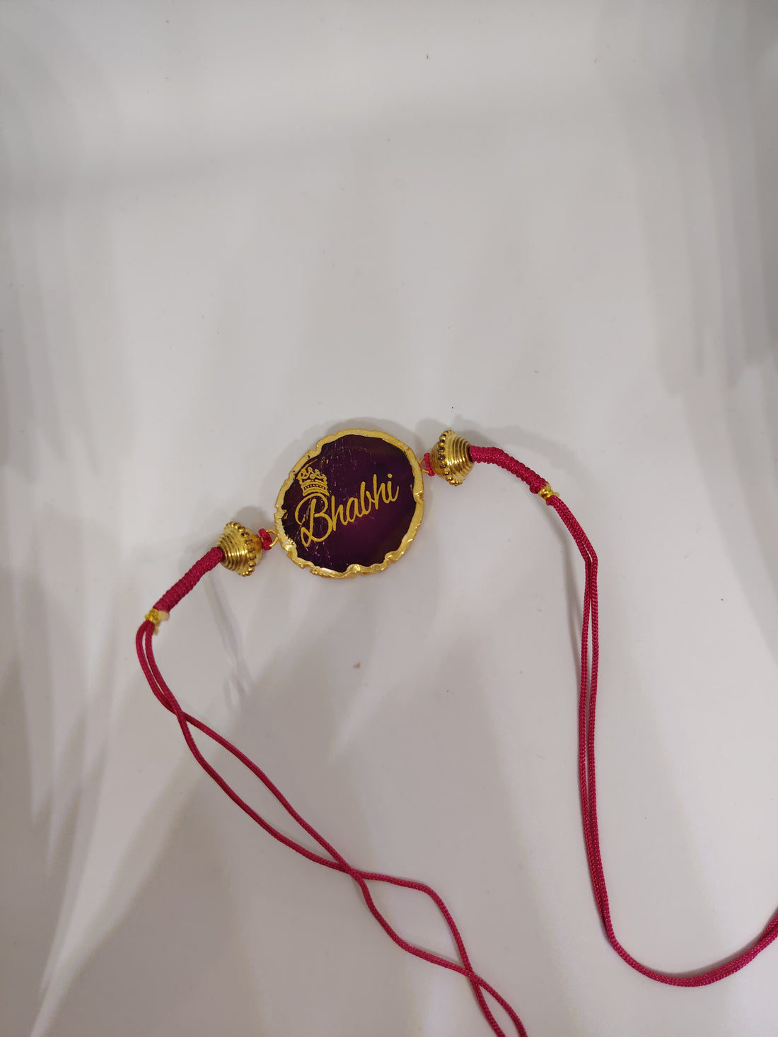 Premium Purple Crystal Rakhi Bracelet for Bhabhi | Natural Crystal Stone Raksha Bandhan Rakhi | Handcrafted Design with Elegant Finish