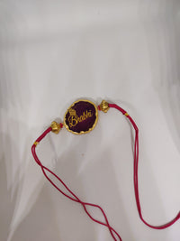 Premium Purple Crystal Rakhi Bracelet for Bhabhi | Natural Crystal Stone Raksha Bandhan Rakhi | Handcrafted Design with Elegant Finish