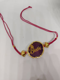Premium Purple Crystal Rakhi Bracelet for Bhabhi | Natural Crystal Stone Raksha Bandhan Rakhi | Handcrafted Design with Elegant Finish