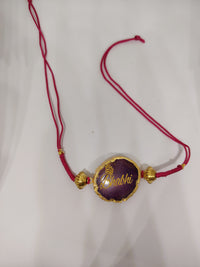Premium Purple Crystal Rakhi Bracelet for Bhabhi | Natural Crystal Stone Raksha Bandhan Rakhi | Handcrafted Design with Elegant Finish