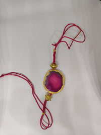 Premium Krishna Crystal Rakhi Bracelet for Brother | Natural Crystal Stone Raksha Bandhan Rakhi | Handcrafted Design with Elegant Finish