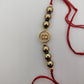 Premium Gold Pyrite Bead Rakhi Bracelet for Brother | Personalized Initial B Raksha Bandhan Rakhi | Handmade Lucky Charm Design