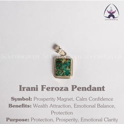 Ready To Wear Irani Feroza Pendant In German Silver