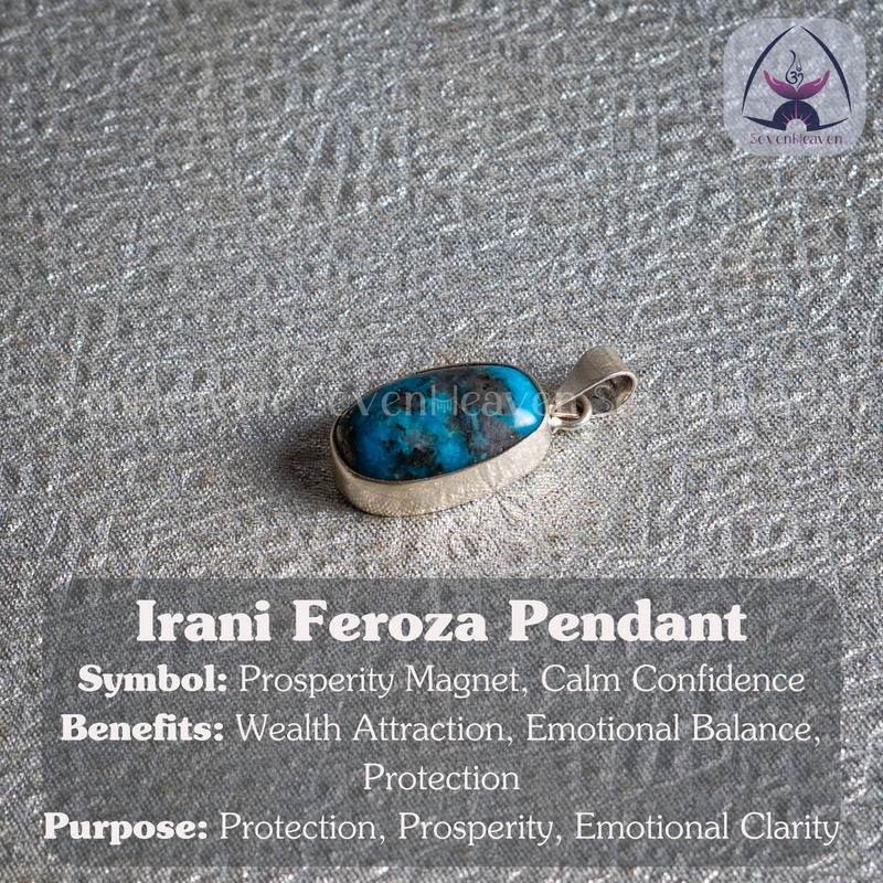 Ready To Wear Irani Feroza Pendant In German Silver