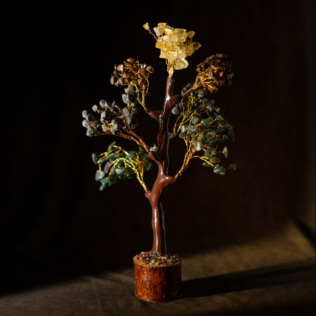 Authentic Crystal Gemstone Tree | Real Natural Stone Money Tree Decor | Handmade Home & Office Decoration