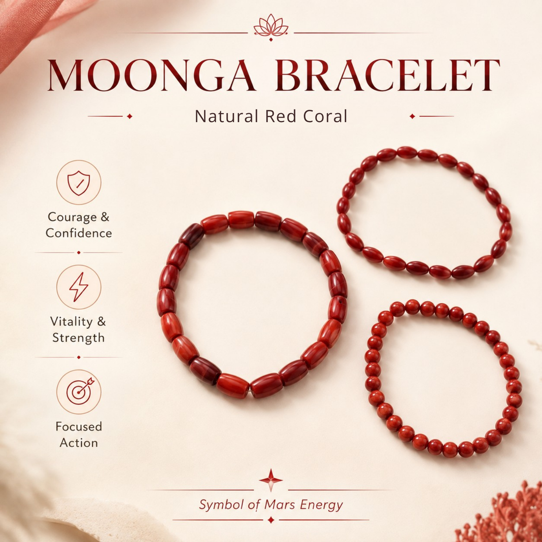 Moonga Bracelet | Original Red Coral Bracelet