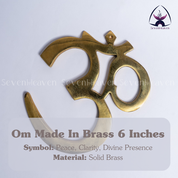 Om Made In Brass 6 Inches