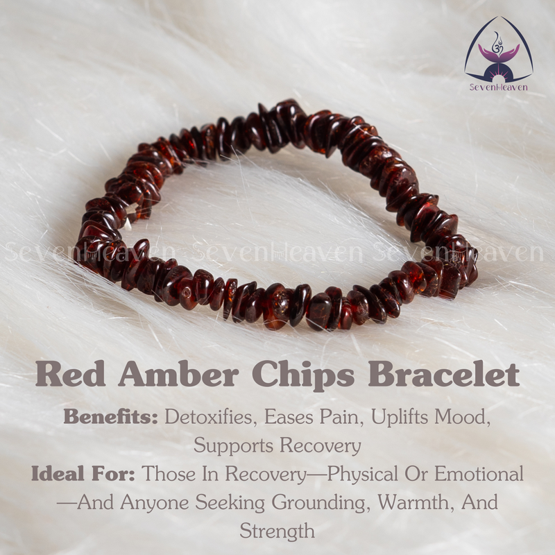 Red Amber Chips Bracelet