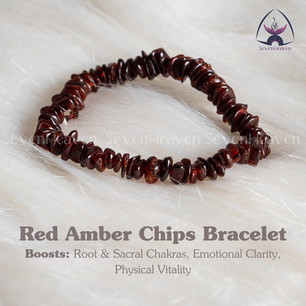 Red Amber Chips Bracelet