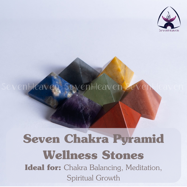 Seven Chakra Pyramid Wellness Stones