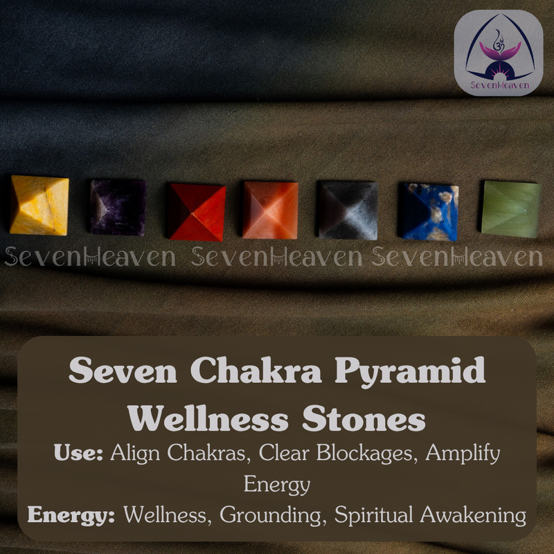 Seven Chakra Pyramid Wellness Stones