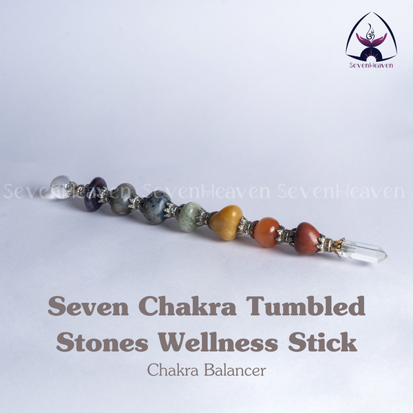 Seven Chakra Tumbled Stones Wellness Stick