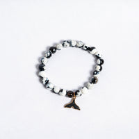 Orca Bracelet | Natural Orca Agate Stone Bead Bracelet | Strength Grounding Emotional Balance & Ocean Inspired Energy Jewellery