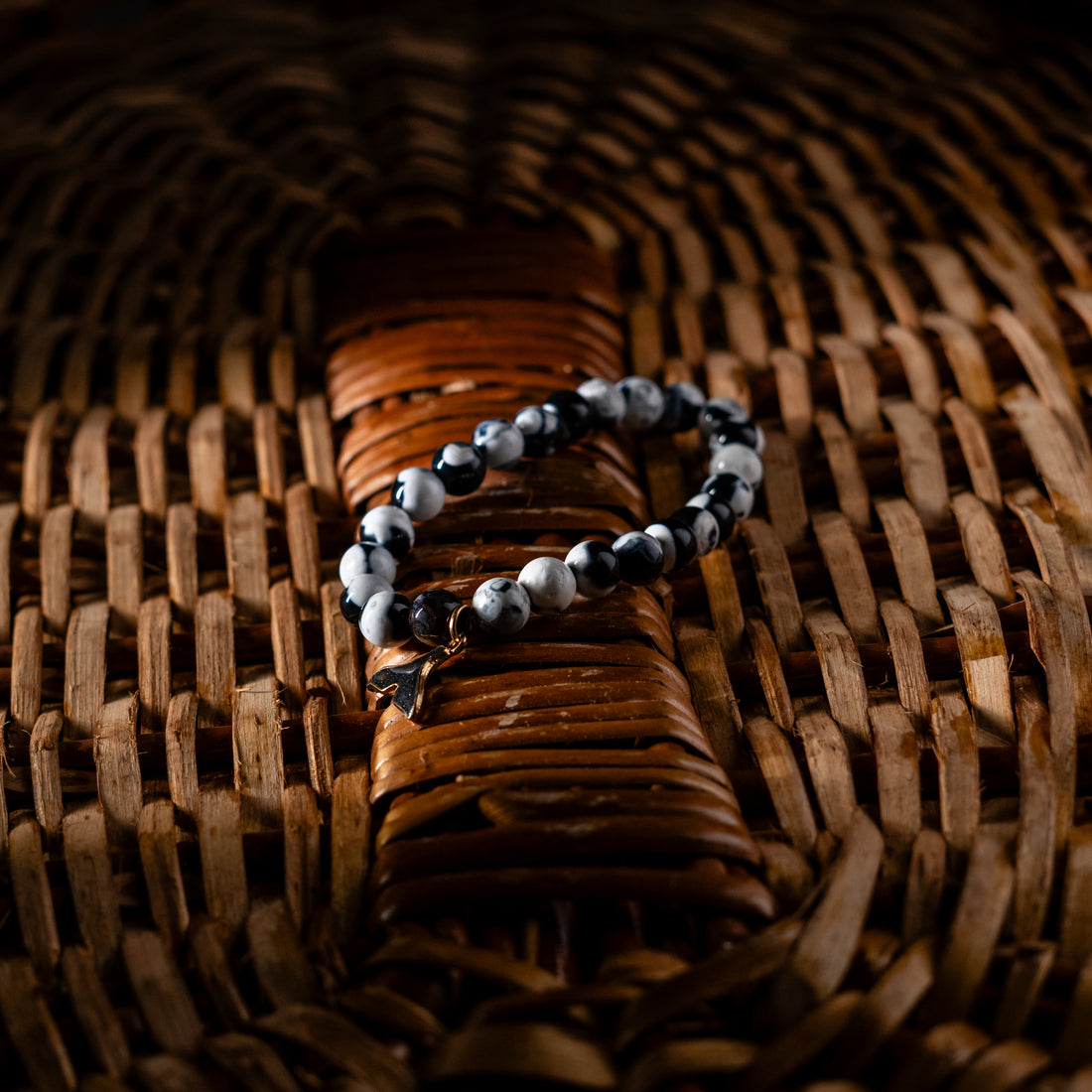 Orca Bracelet | Natural Orca Agate Stone Bead Bracelet | Strength Grounding Emotional Balance & Ocean Inspired Energy Jewellery