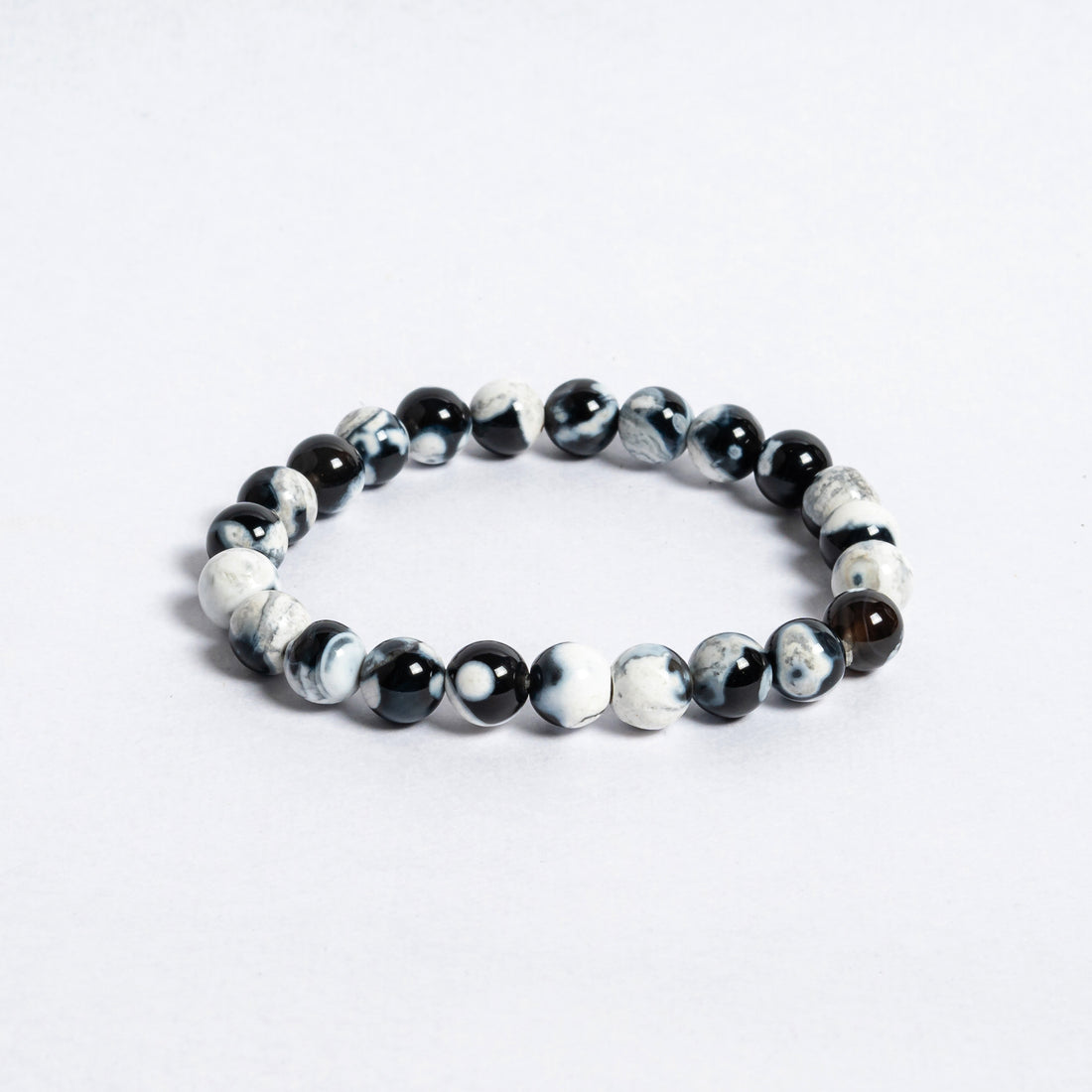 Orca Bracelet | Natural Orca Agate Stone Bead Bracelet | Strength Grounding Emotional Balance & Ocean Inspired Energy Jewellery