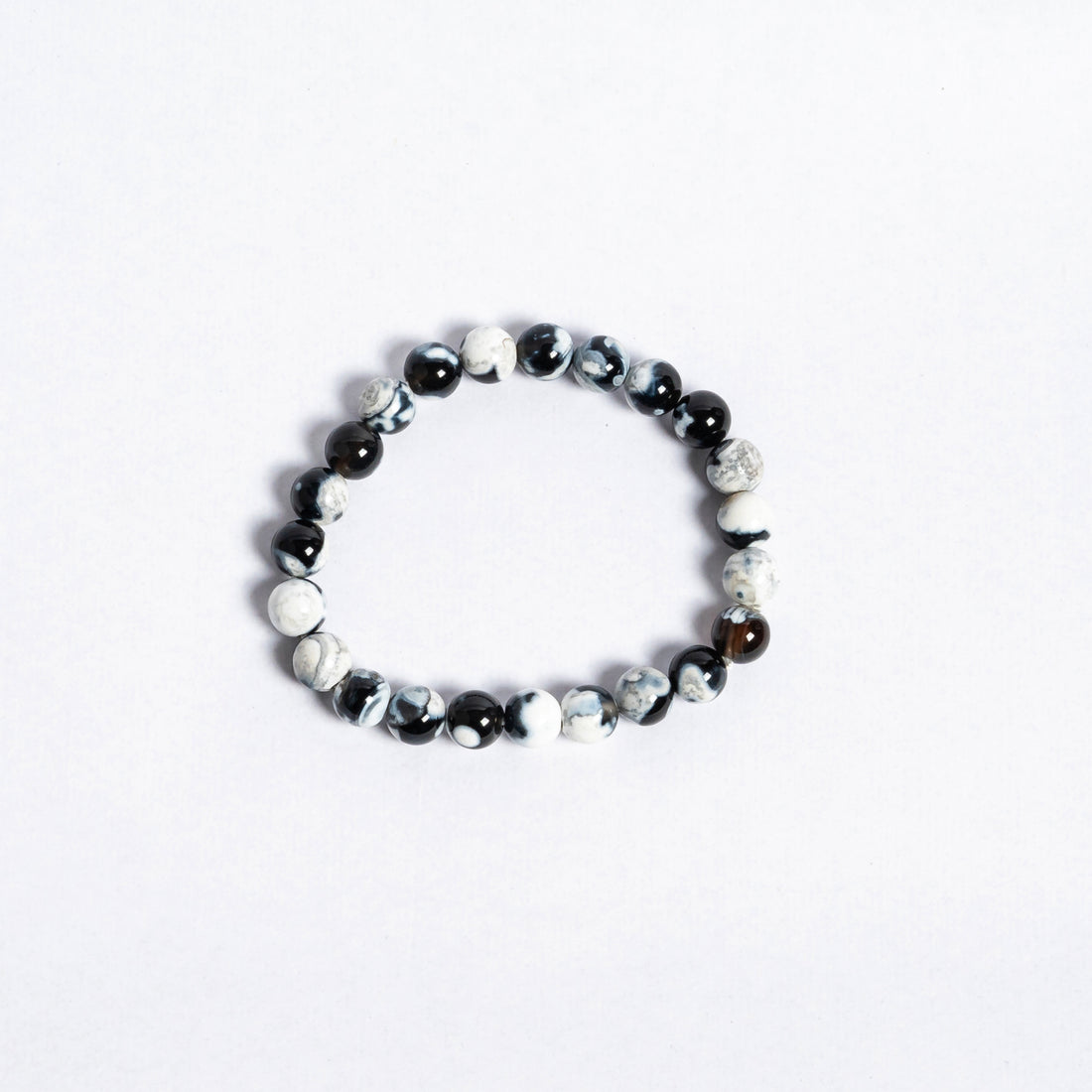 Orca Bracelet | Natural Orca Agate Stone Bead Bracelet | Strength Grounding Emotional Balance & Ocean Inspired Energy Jewellery