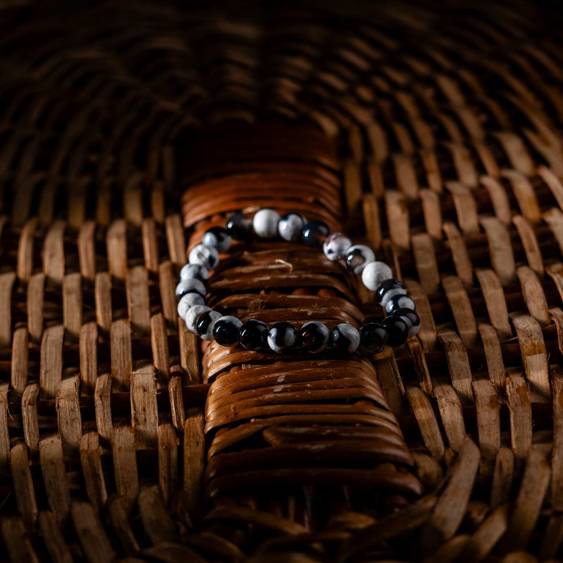 Orca Bracelet | Natural Orca Agate Stone Bead Bracelet | Strength Grounding Emotional Balance & Ocean Inspired Energy Jewellery