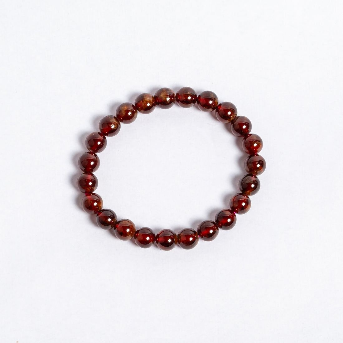 Hessonite Garnet Bracelet | Natural 8mm AAA Grade Gemstone Bracelet | Wealth Manifestation Protection Energy & Positive Aura Jewellery