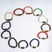 Zodiac Crystal Bracelet Collection | Natural Stone Astrology Bracelet for Men & Women | Personalized Zodiac Sign Charm Bracelet