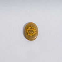7 Chakra Gemstone Coin Set | Engraved Chakra Healing Stones for Meditation & Spiritual Practice