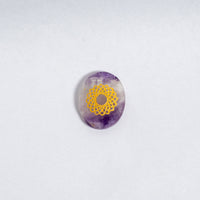 7 Chakra Gemstone Coin Set | Engraved Chakra Healing Stones for Meditation & Spiritual Practice