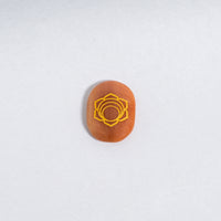 7 Chakra Gemstone Coin Set | Engraved Chakra Healing Stones for Meditation & Spiritual Practice