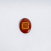 7 Chakra Gemstone Coin Set | Engraved Chakra Healing Stones for Meditation & Spiritual Practice