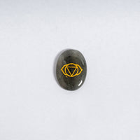 7 Chakra Gemstone Coin Set | Engraved Chakra Healing Stones for Meditation & Spiritual Practice