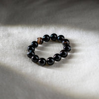 14mm Black Hakik Bracelet | Natural Sulemani Agate Protection Stone