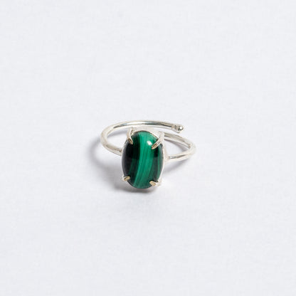 Natural Malachite Ring | Green Gemstone Ring for Transformation & Abundance